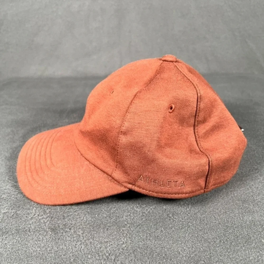 Athleta Cap Unisex Brown One‎ Size Strap Back Outdoor Running Logo Casual Preppy